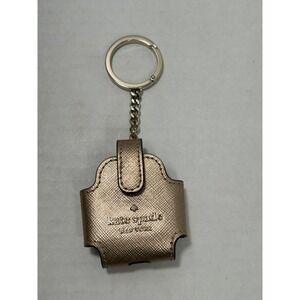 Keychain Kate Spade AirPod Metallic Rose Gold Keychain Case designer